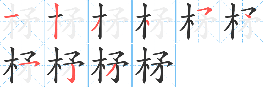 柕的筆順筆畫(huà)