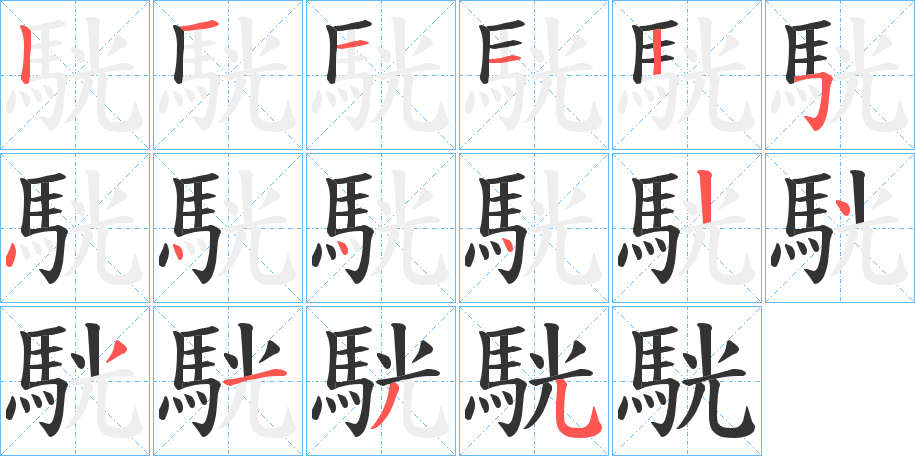 駫的筆順筆畫