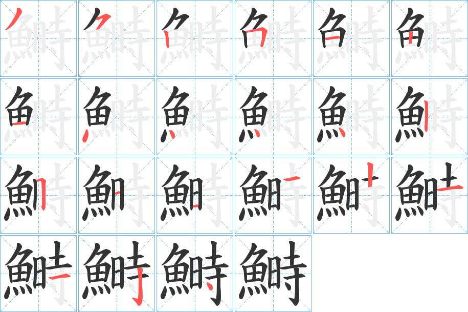 鰣的筆順筆畫